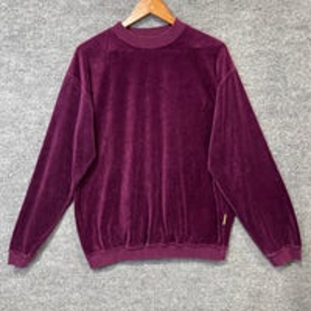 Vintage Armani jeans magenta velvet sweater size xs